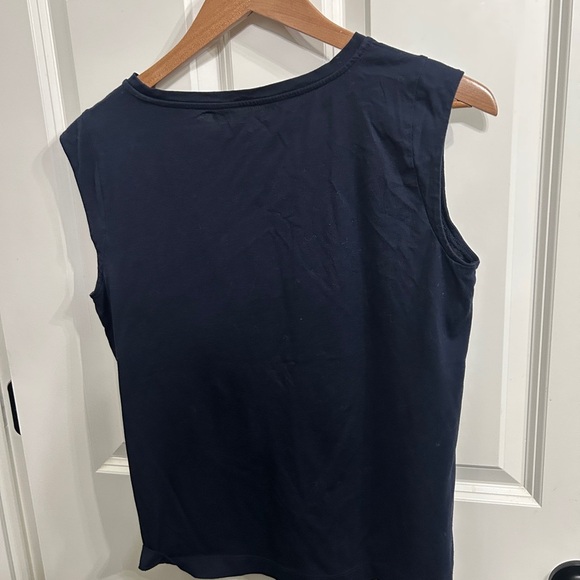 Ann Taylor LOFT size M Dark Blue Muscle Tee. Beautiful condition. Cotton/Modal - Picture 4 of 7